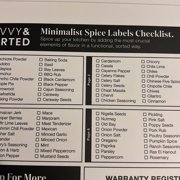 Savvy and Sorted Spice Jar Labels - Picture 3 of 4